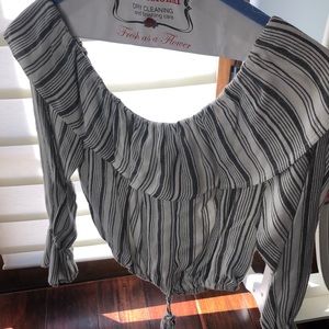 Striped Off The Shoulder Top